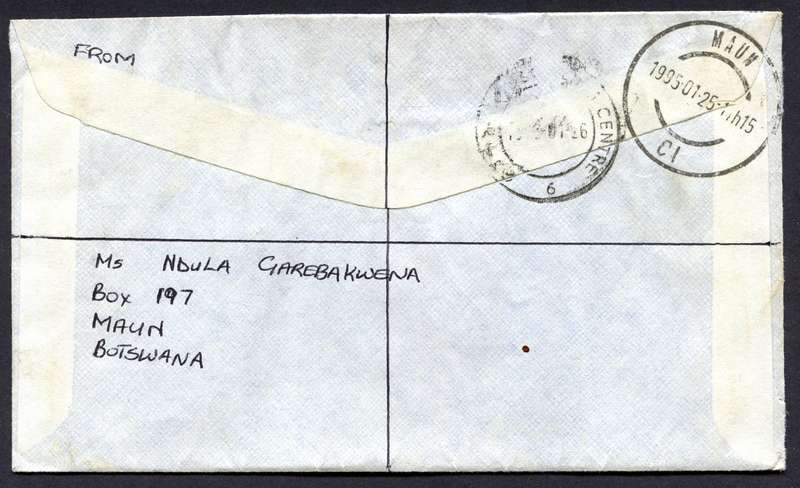 Botswana - Small Size Registered Cover