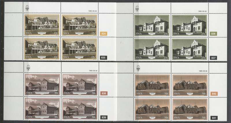 SWA - Set of 4 Control Blocks Of 4 - 1985 - MNH