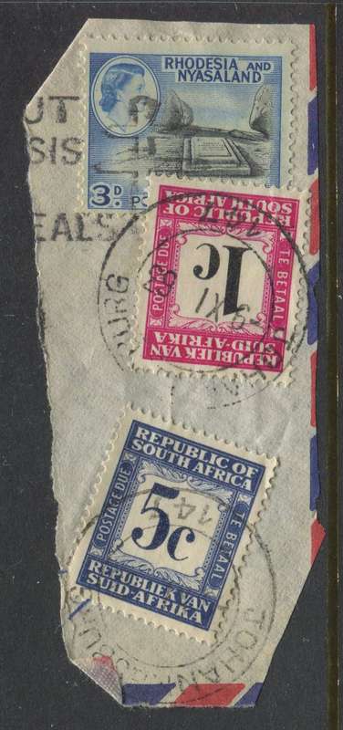 Rhodesia and Nyasaland - Used On Piece