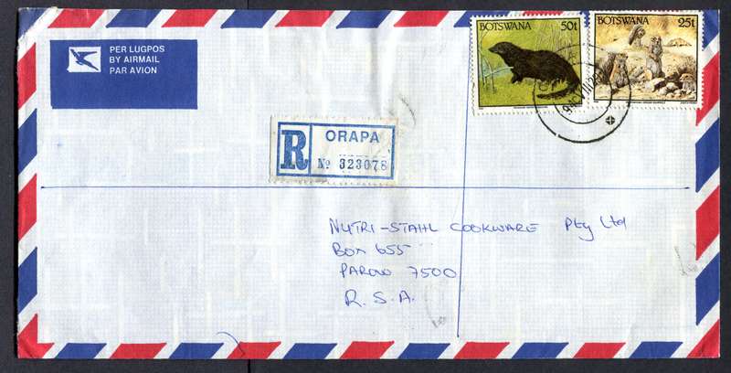 Botswana - "Maxi" Size Registered Cover