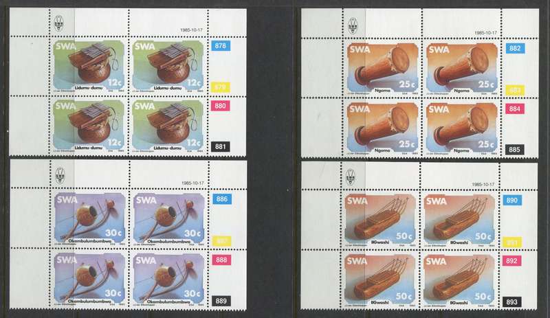 SWA - Set of 4 Control Blocks Of 4 - 1985 - MNH
