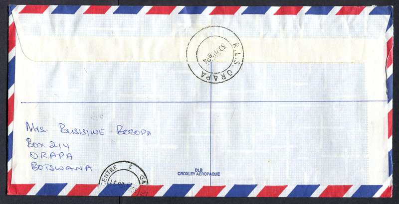 Botswana - "Maxi" Size Registered Cover