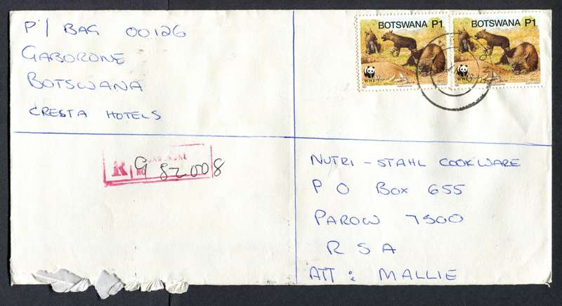 Botswana - "Maxi" Size Registered Cover