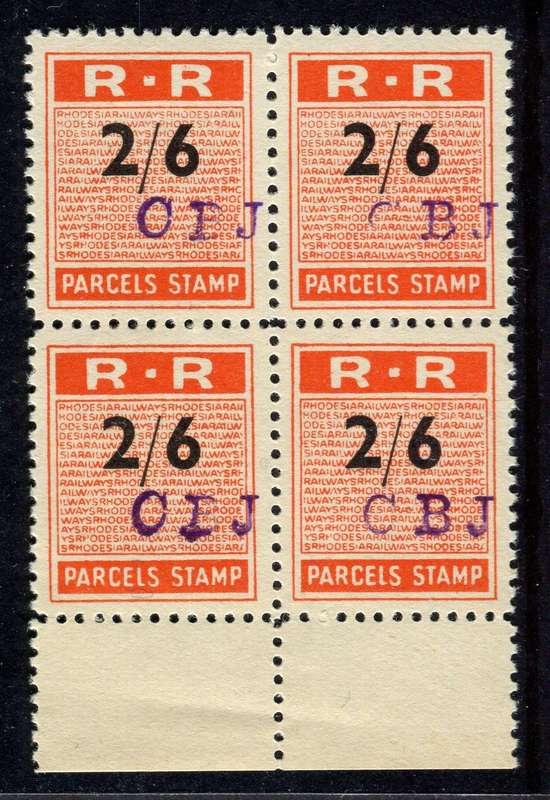 Rhodesia - Railway Parcel Stamps - MNH