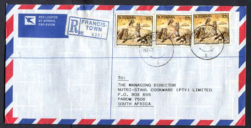 Botswana - "Maxi" Size Registered Cover