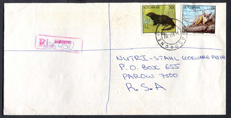 Botswana - "Maxi" Size Registered Cover
