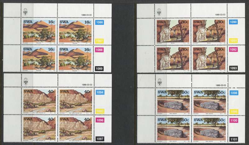 SWA - Set of 4 Control Blocks Of 4 - 1988- MNH