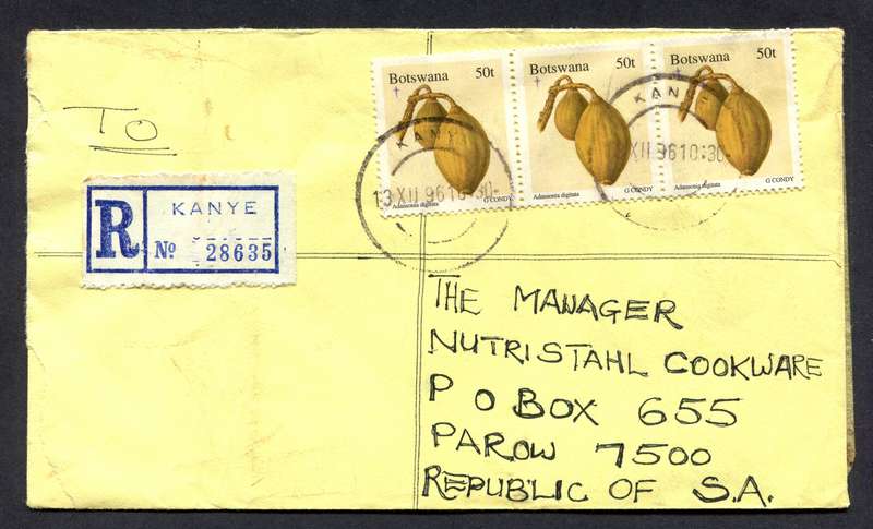 Botswana - Small Size Registered Cover