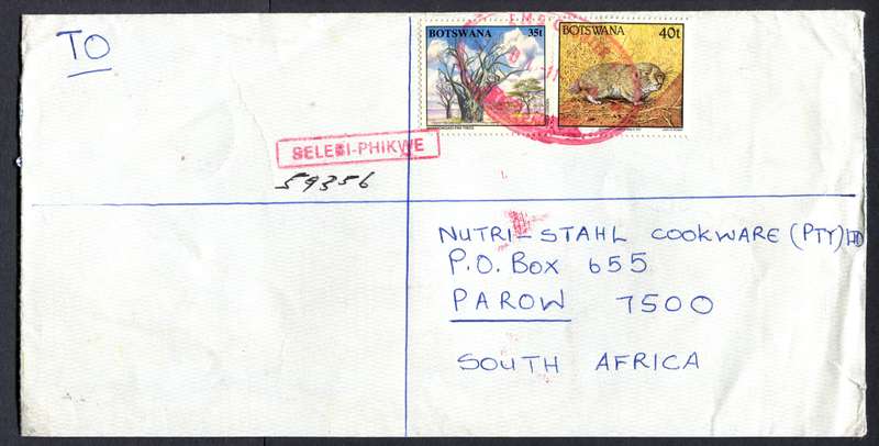 Botswana - "Maxi" Size Registered Cover