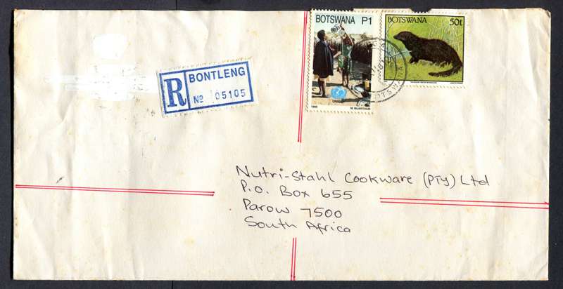 Botswana - "Maxi" Size Registered Cover