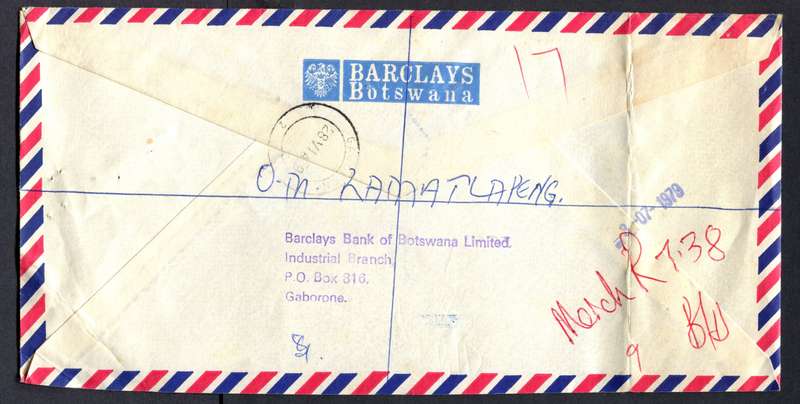 Botswana - "Maxi" Size Registered Cover