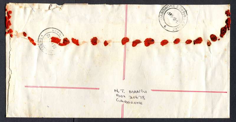 Botswana - "Maxi" Size Registered Cover