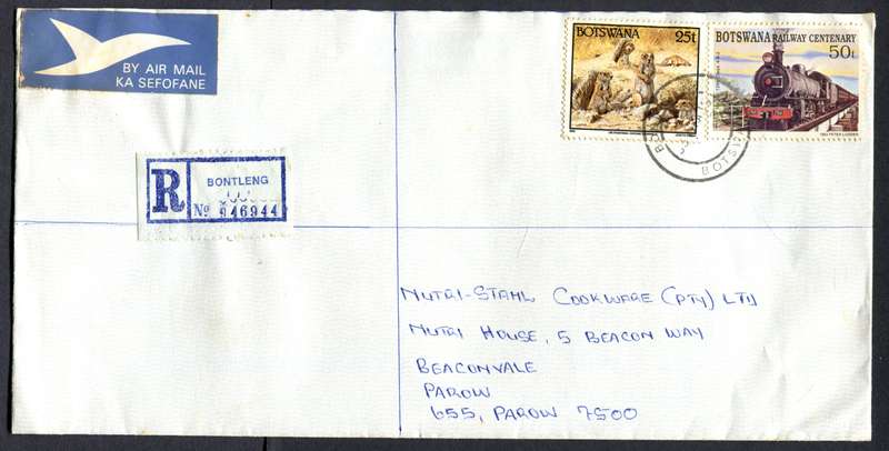 Botswana - "Maxi" Size Registered Cover