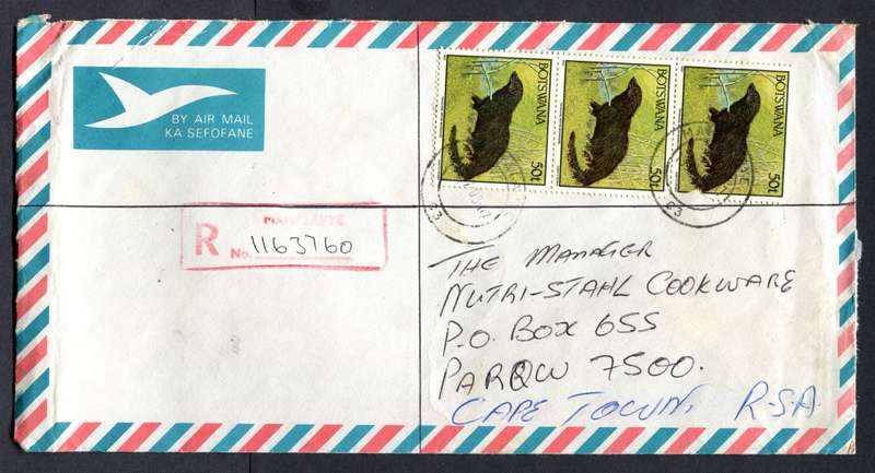 Botswana - "Maxi" Size Registered Cover
