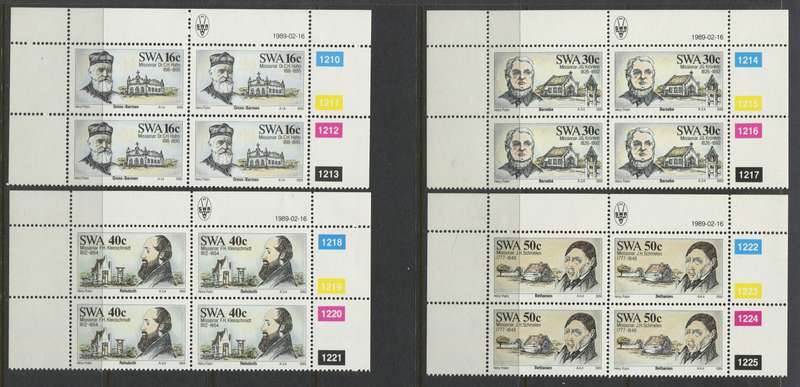 SWA - Set of 4 Control Blocks Of 4 - 1989- MNH