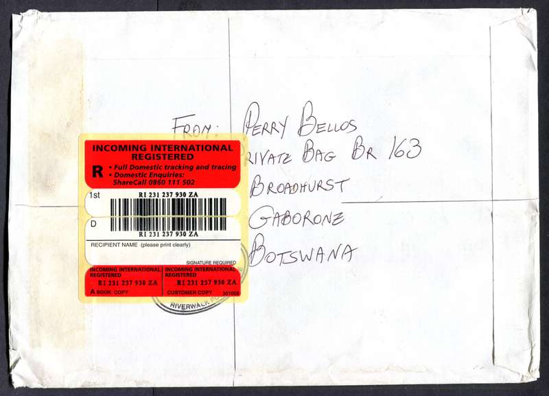 Botswana - B5 Size Registered Cover