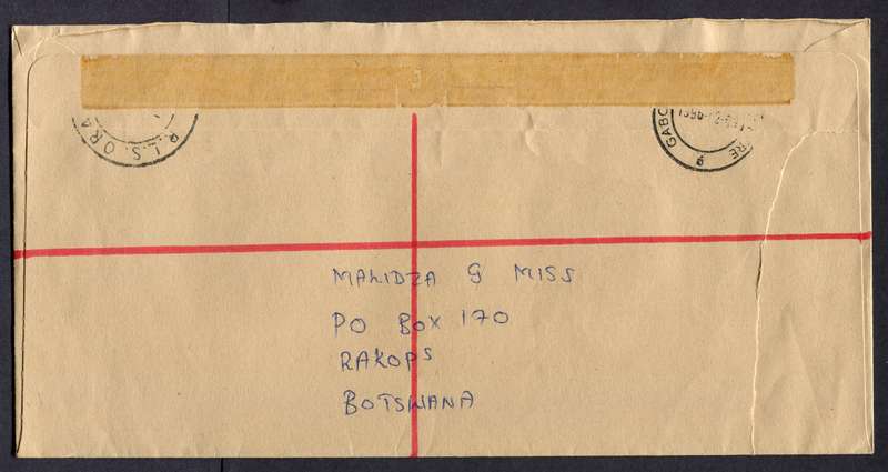 Botswana - "Maxi" Size Registered Cover
