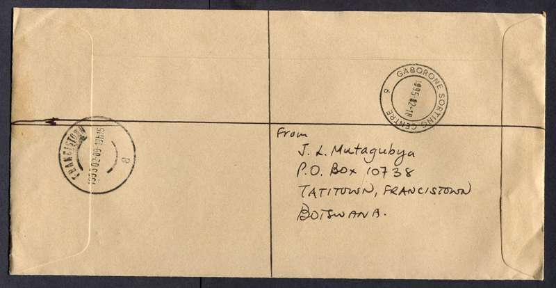Botswana - "Maxi" Size Registered Cover