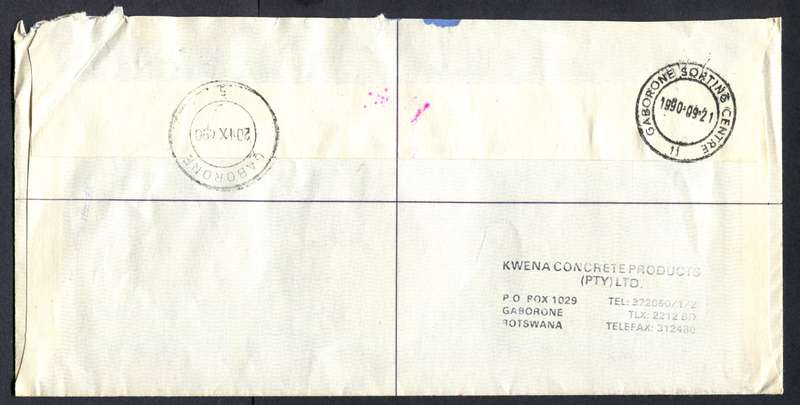 Botswana - "Maxi" Size Registered Cover