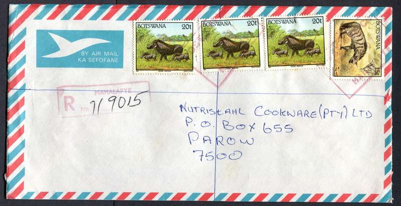 Botswana - "Maxi" Size Registered Cover