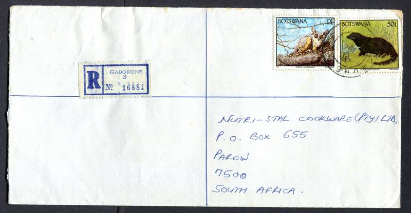 Botswana - "Maxi" Size Registered Cover