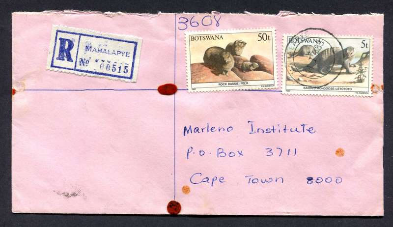 Botswana - Small Size Registered Cover