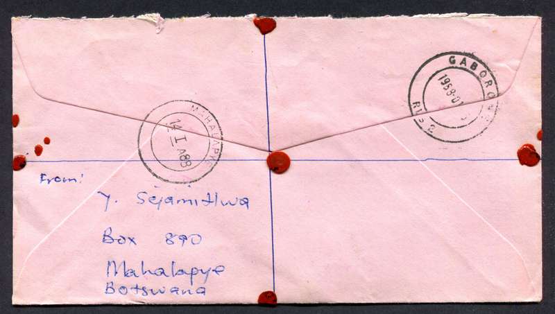 Botswana - Small Size Registered Cover