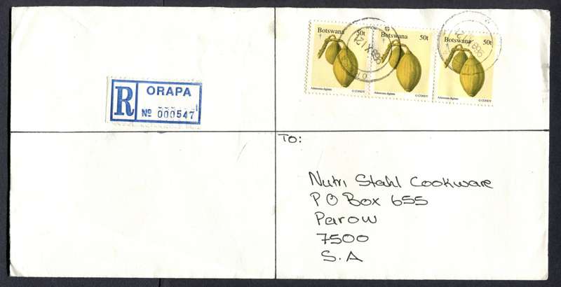 Botswana - "Maxi" Size Registered Cover