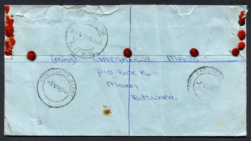 Botswana - Small Size Registered Cover