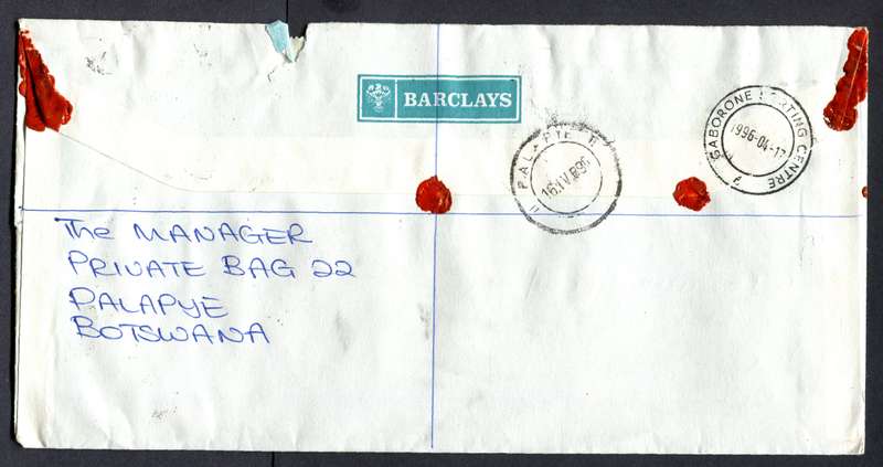 Botswana - "Maxi" Size Registered Cover