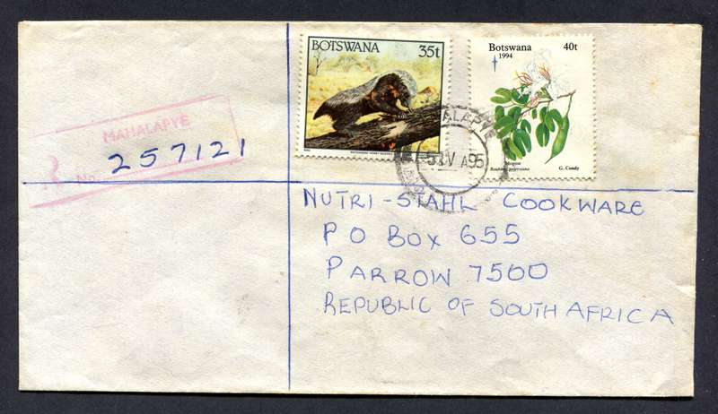 Botswana - Small Size Registered Cover