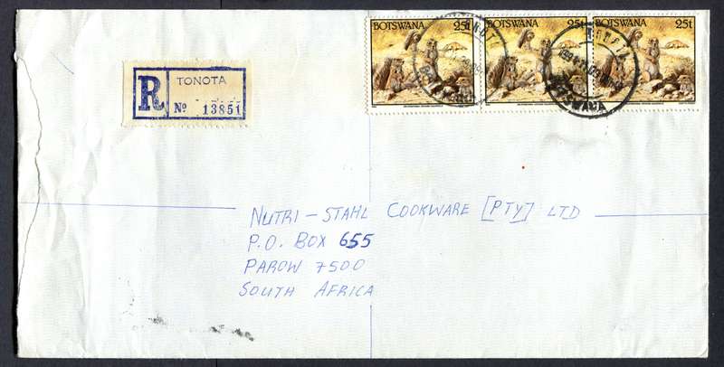 Botswana - "Maxi" Size Registered Cover