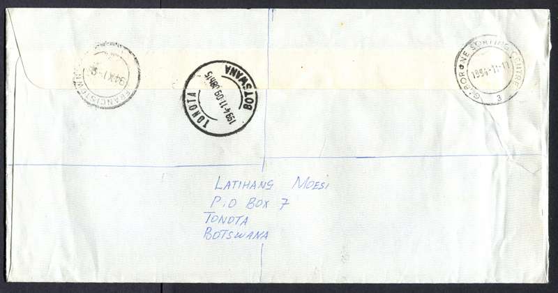 Botswana - "Maxi" Size Registered Cover