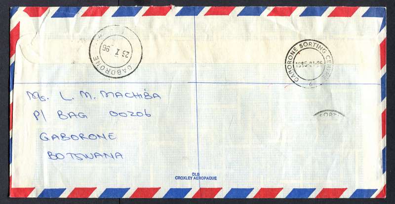 Botswana - "Maxi" Size Registered Cover