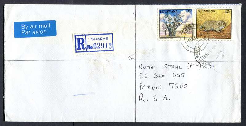 Botswana - "Maxi" Size Registered Cover