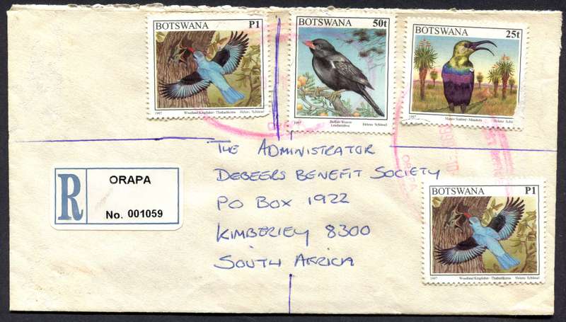 Botswana - Small Size Registered Cover