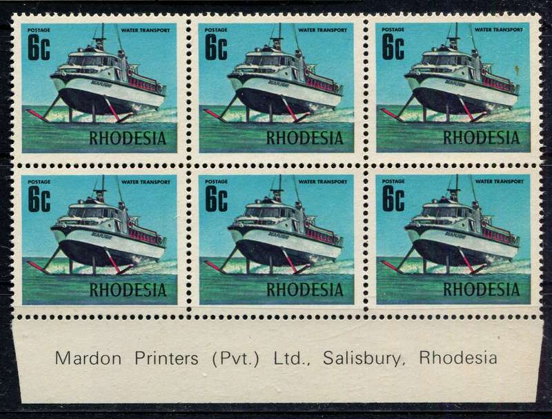 Rhodesia - Imprint Block of 6 - 1973 - MNH