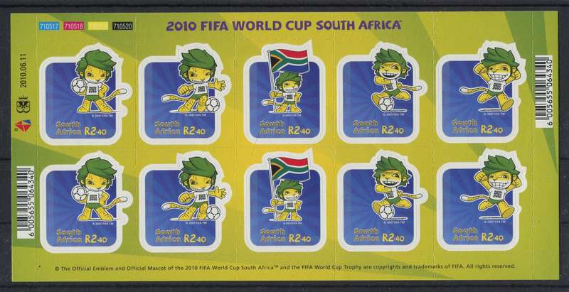 RSA - Sheet of 10 - 2010 - MNH