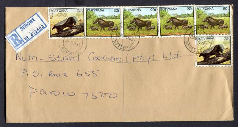 Botswana - "Maxi" Size Registered Cover