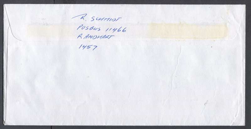 RSA - 1993 - R1  With with H.S.P.H. - Used On Cover