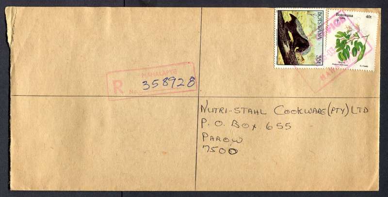 Botswana - "Maxi" Size Registered Cover