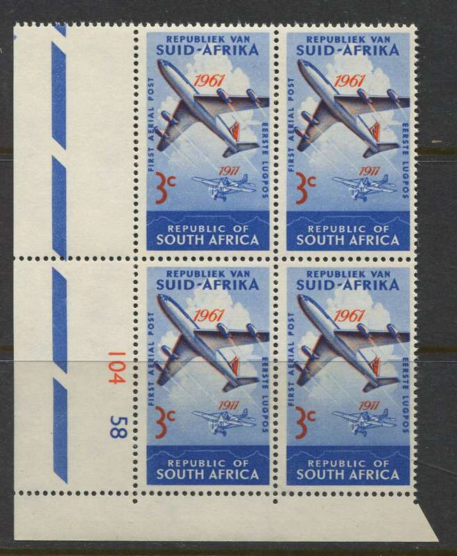 RSA - 1 Control  Block Of 4 - 1961 - MNH