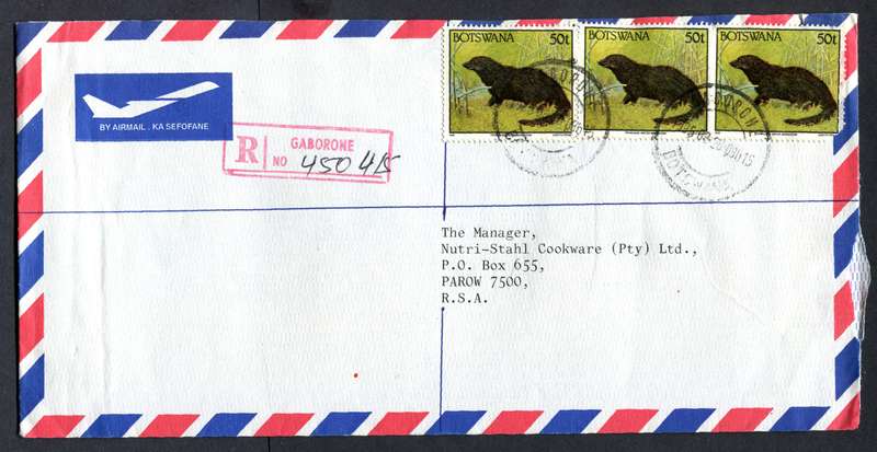 Botswana - "Maxi" Size Registered Cover