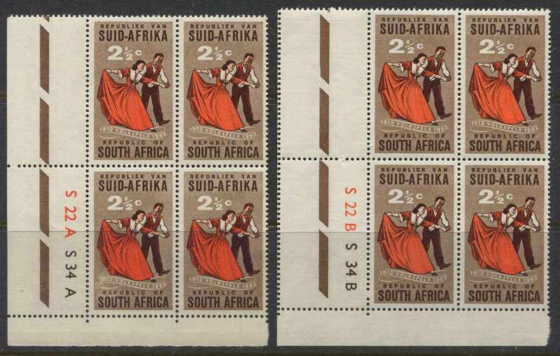 RSA - Set of 2 Control  Blocks Of 4 - 1962 - MNH