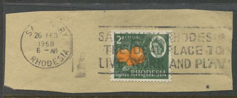 Rhodesia - Used On Piece