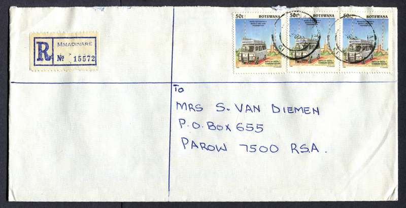 Botswana - "Maxi" Size Registered Cover