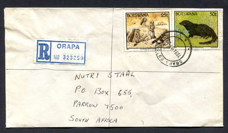 Botswana - Small Size Registered Cover