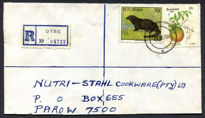 Botswana - Small Size Registered Cover