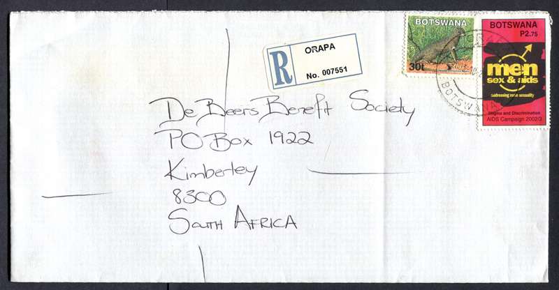 Botswana - "Maxi" Size Registered Cover