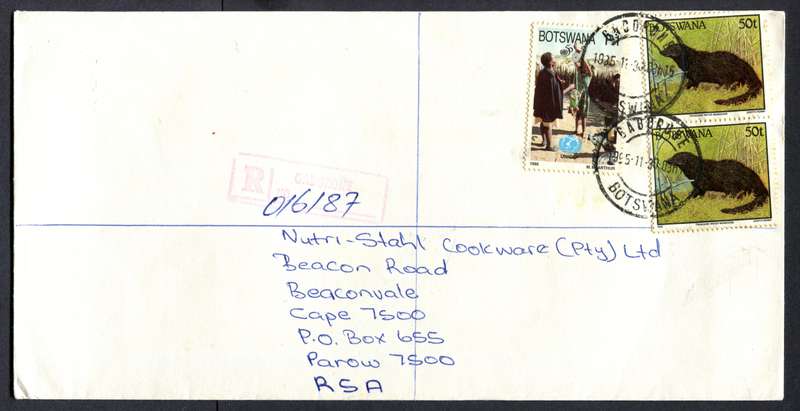 Botswana - "Maxi" Size Registered Cover